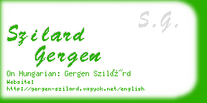 szilard gergen business card